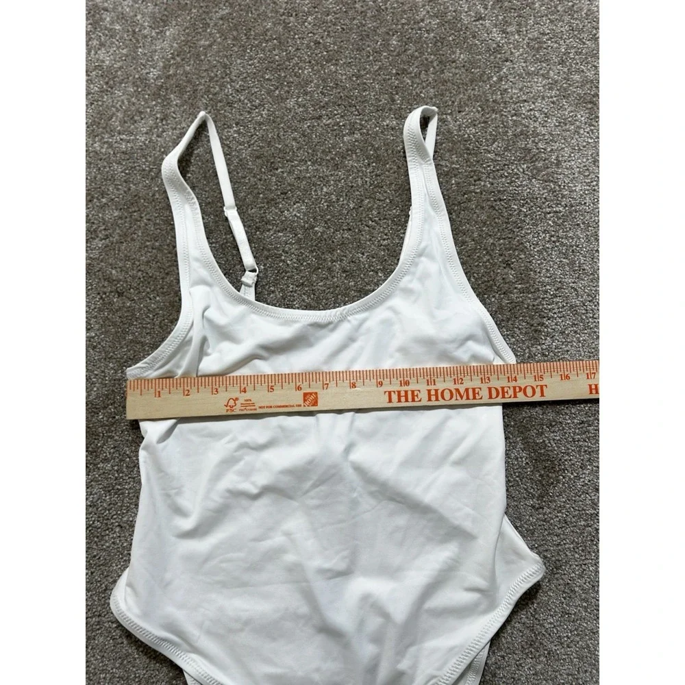 SKIMS Women's XL Recycled Swim Scoop Neck One piece In Snow BNWT $90